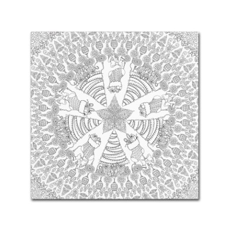 Hello Angel 'Christmas Tree Mandala' Canvas Art,24x24